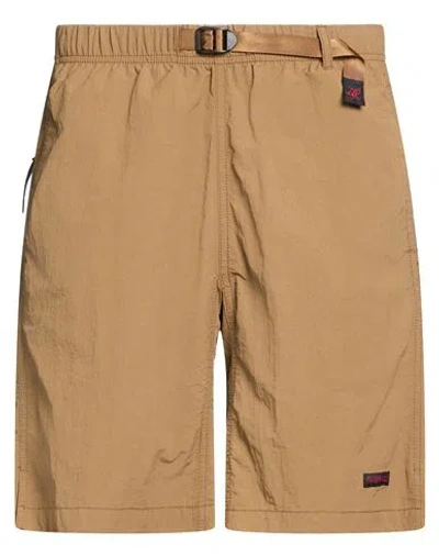 Gramicci Man Shorts & Bermuda Shorts Light Brown Size Xs Nylon
