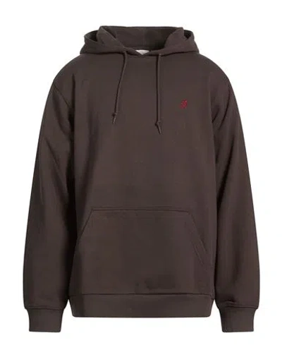 Gramicci Man Sweatshirt Dark Brown Size L Cotton, Polyester