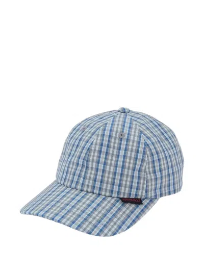 Gramicci Millwood Gingham-check Cap In Blue