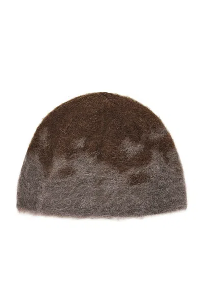 Gramicci Mohair Splatter Beanie In Brown