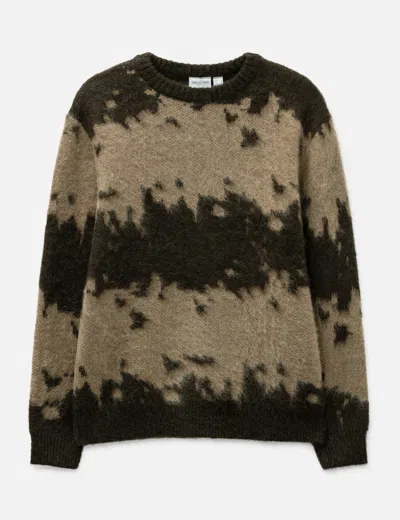 Gramicci Mohair Splatter Sweater In Brown