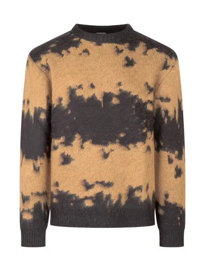 Gramicci Mohair Splatter Sweatshirt In Black