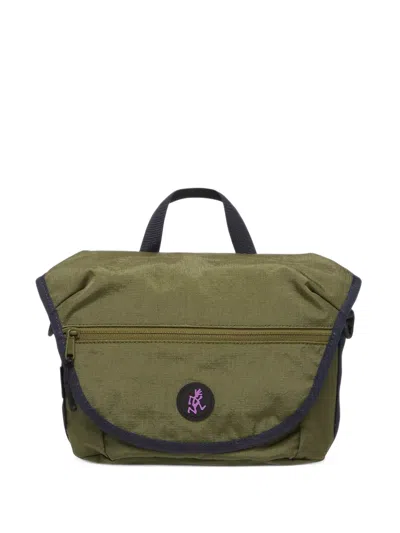 Gramicci Multi-side Logo-patch Messenger Bag In Green