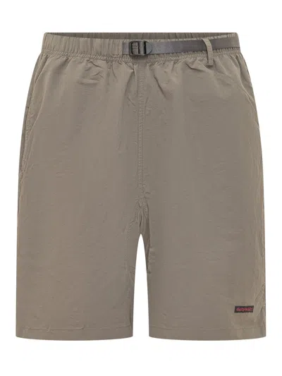 Gramicci Nandlon Mini Paintck G-shorts With Logo Application In Granite