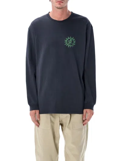 GRAMICCI NAVY BLUE CREWNECK LOGO T-SHIRT