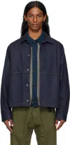 Gramicci Navy Japanese Denim Jacket In Indigo