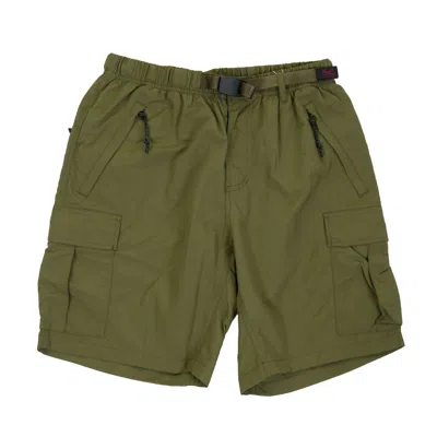 Gramicci Nylon Explorer Cargo Shorts Olive In Green