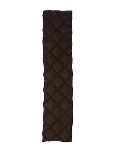 Pre-owned Gramicci Nylon Plaid Print Scarf W/ Tags In Brown