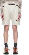 Gramicci Off-white Gadget Shorts In Dune Pigment