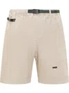 Gramicci Off White Solid Shorts In Off White