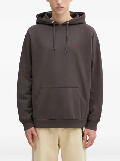 Gramicci One Point Logo Hooded Sweatshirt In Brown