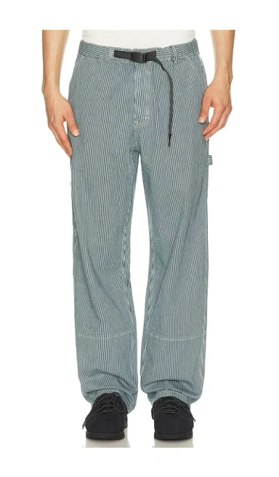 Gramicci Overdyed Hickory Work Pant In Navy