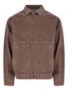 Gramicci Panelled Zip-up Shirt Jacket In Brown