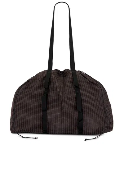 Gramicci Plaid Climbing Tote In Brown
