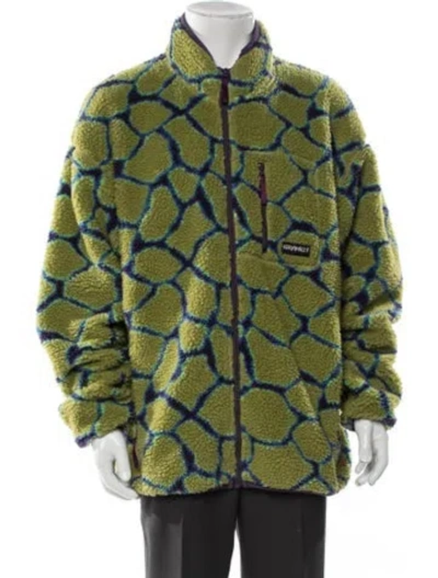 Pre-owned Gramicci Printed Puffer Coat In Green