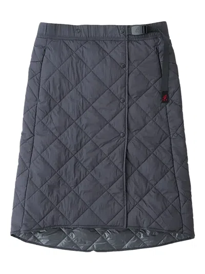 Gramicci Quilted-effect Midi Skirt In Blue