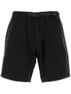 Gramicci Black Cotton Ridge Bermuda Shorts In Black