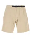 Gramicci Sand Cotton Ridge Bermuda Shorts In Nude