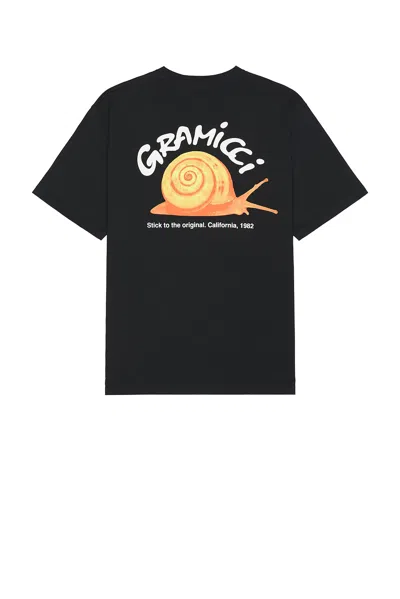 Gramicci Snail T-shirt In Vintage Black