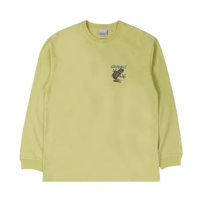 Pre-owned Gramicci Sticky Frog Long-sleeve Tee 'foggy Lemon' | Yellow | Men's Size S