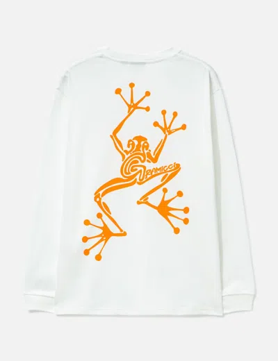 Gramicci Sticky Hands Long Sleeves T-shirt In White