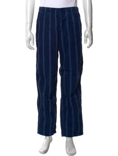 Pre-owned Gramicci Striped Pants In Blue