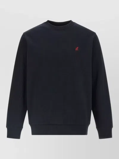 Gramicci Sweatshirt Crew Neck Embroidery Long Sleeves In Black