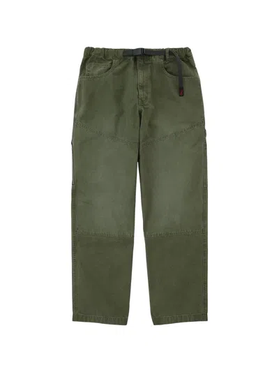 Gramicci Taos Trousers Straight Leg In Canvas With Embedded Strap - Moss Green