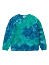 Gramicci Tie-dye Crew-neck Long-sleeve Sweatshirt In Blue