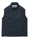 Gramicci Topographic-print Zip Gilet In Blue