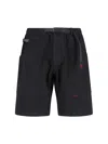 Gramicci Black Cotton Ridge Bermuda Shorts In Black