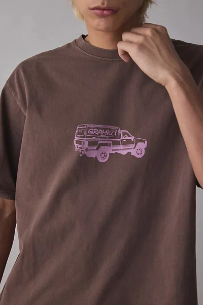 Gramicci Truck Graphic Tee In Brown At Urban Outfitters