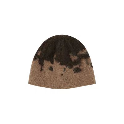 Pre-owned Gramicci U Mohair Splatter Beanie 'taupe Splatter' | Brown | Men's Size Onesize
