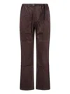 Gramicci Velvet Pants In Brown