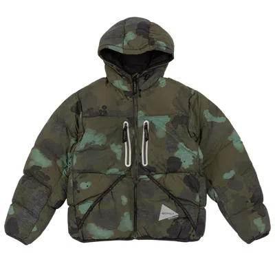 Pre-owned Gramicci Woven Down Jacket 'camo' | Green | Men's Size S
