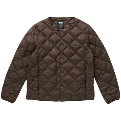 Pre-owned Gramicci Woven Inner Down Jacket 'dark Brown' | Men's Size S