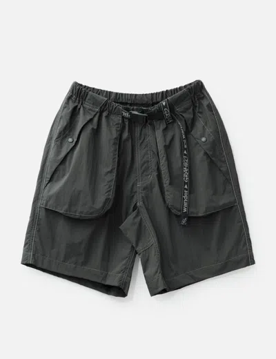 Gramicci X And Wander Brushed Nylon Shorts In Gray