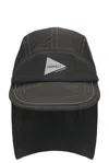 Gramicci X And Wander Brushed Nylon Sunshade Cap In Charcoal