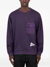 Gramicci X And Wander Crewneck Pocket Sweatshirt In Purple