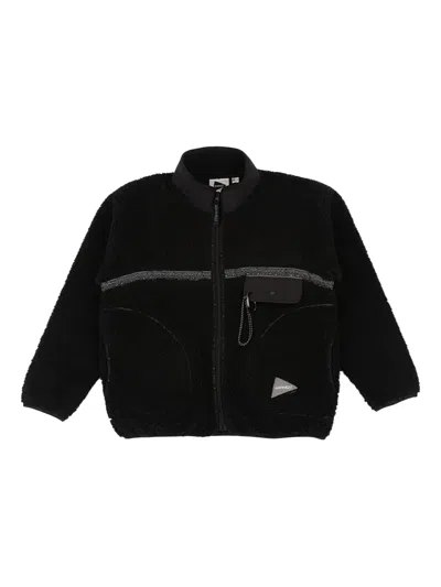 Gramicci X And Wander Jq Tape Fleece Jacket In Black