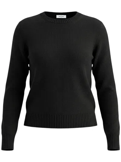 Gran Sasso 3-ply Merinos Wool Crew Neck In Black