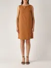 Gran Sasso Abitino S/m Scollato Dietro Dress In Brown