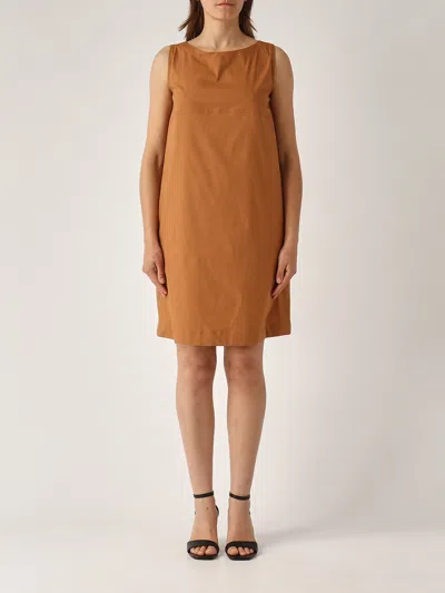Gran Sasso Abitino S/m Scollato Dietro Dress In Brown