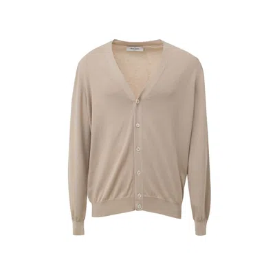 Gran Sasso Beige Cotton Cardigan In Neutral