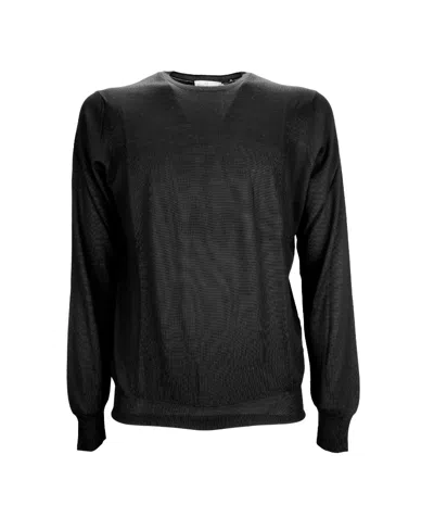 Gran Sasso Black Light Round-neck Wool Pullover