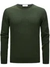 Gran Sasso Black Wool Paracollo Sweater In Green