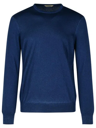 Gran Sasso Blue Cashmere Blend Sweater