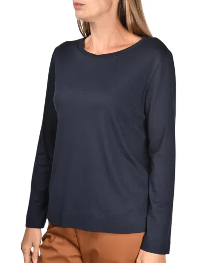 Gran Sasso Blue Cotton Marinara Sweater In Gold