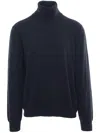 Gran Sasso Turtleneck Wool Sweater In Blue