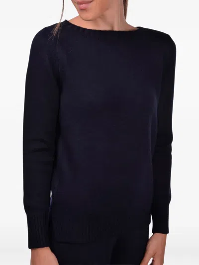 Gran Sasso Boat-neck Wool Sweater In Blue